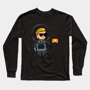 Bitcoin To The Moon, Tendies, Wallstreetbets, WSB, Investor Gift, Diamond Hands, Meme Long Sleeve T-Shirt